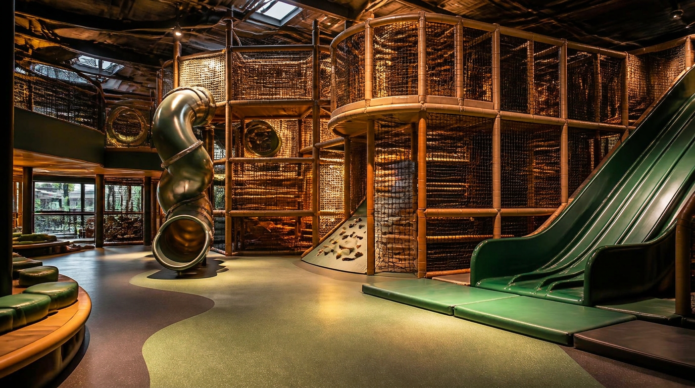 Interior of a modern indoor play and activity centre